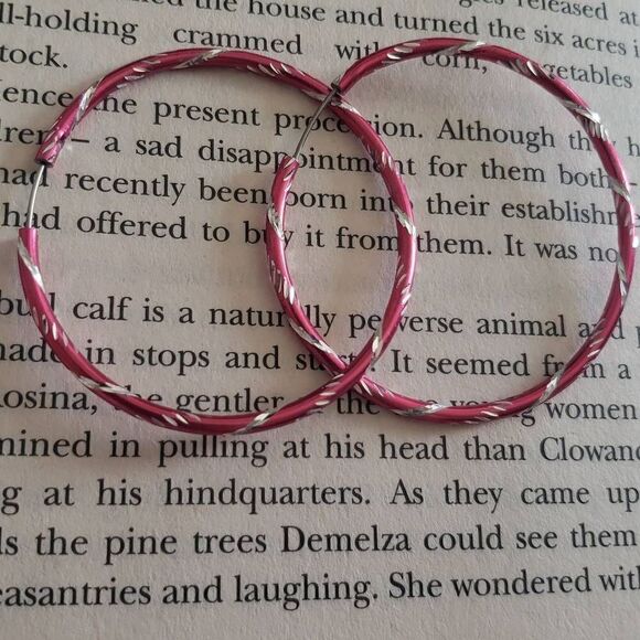 Pink and Silver Hooped Earrings Bundle - Picture 4 of 6